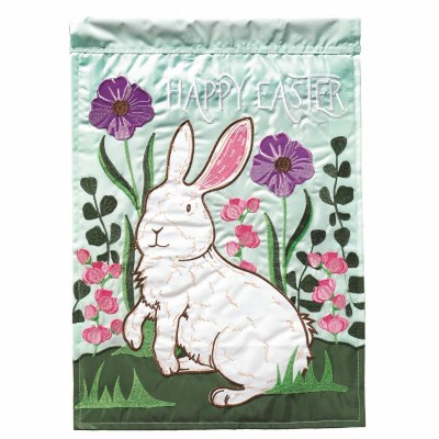 18" x 13" "Happy Easter" Mini Bunny Garden Flag
