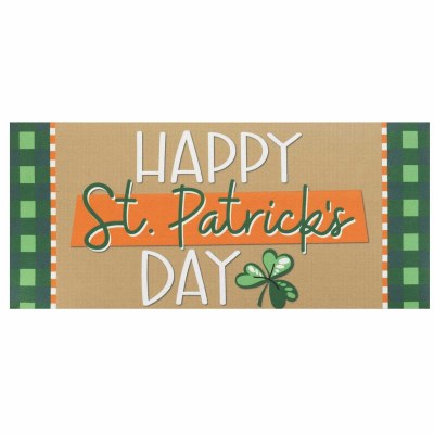 10" x 22" "Happy St. Patrick's Day" Doormat Insert