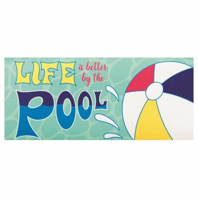 10" x 22" "Life is Better by the Pool" Doormat Insert