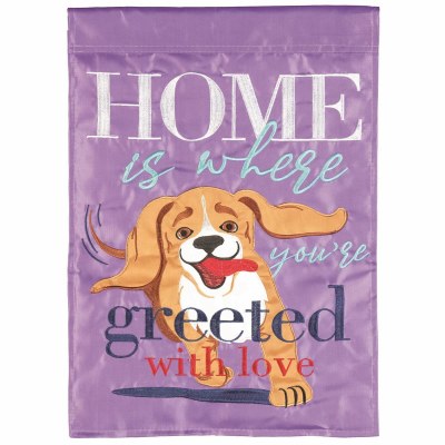 18" x 13" "Home is Where You're Greeted With Love" Mini Garden Flag