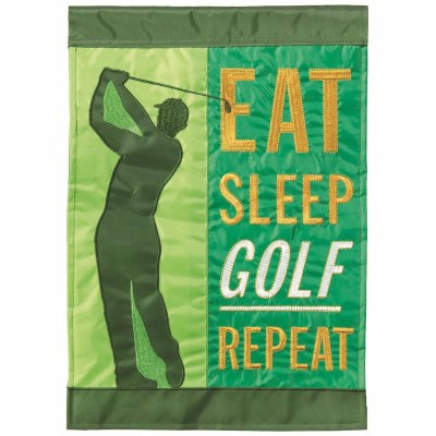 42" x 29" "Eat, Sleep, Golf, Repeat." Large Flag