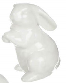 2" White Ceramic Standing Bunny