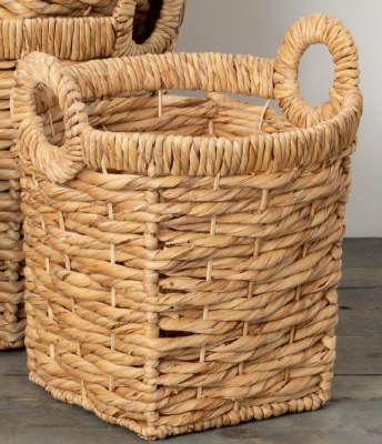 15" Natural Ring Handle Basket