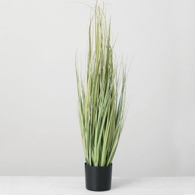 36" Faux Green Potted Onion Grass