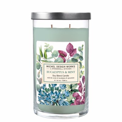 19 Oz Eucalyptus and Mint Fragrance Jar Candle