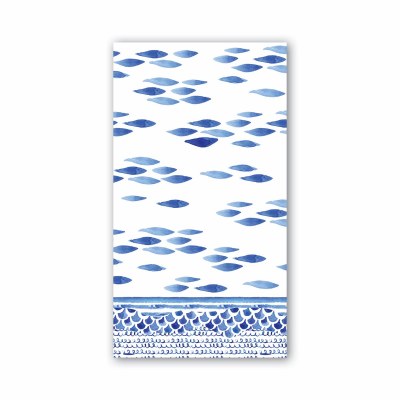 8" x 5" Blue Fish Shore Guest Towels