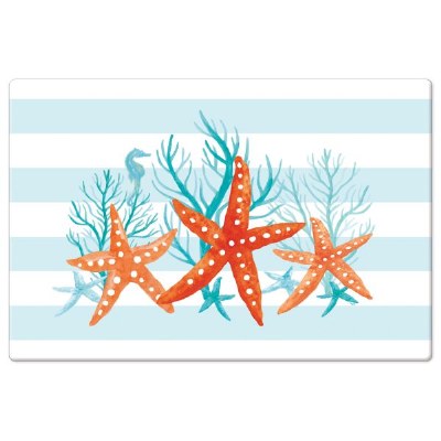 20" x 30" Starfish and Stripes Cushion Floor Mat