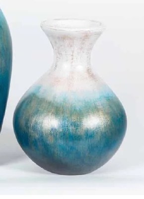 9" Turquoise Hadrian Ceramic Vase