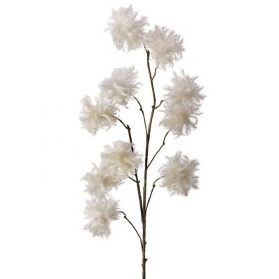 38" Faux Cream Chestnut Flower Branch