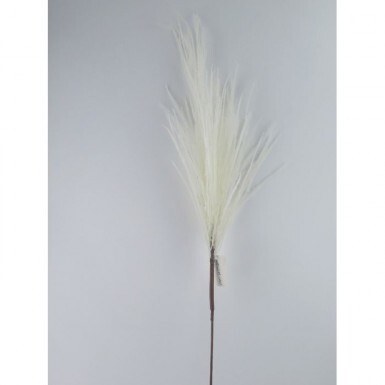 40" Faux Cream and White Pampas Spray