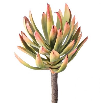 10" Faux Green and Red Yucca Pick