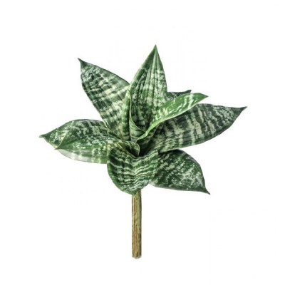 10" Faux Two Toned Green Sansevieria Pick