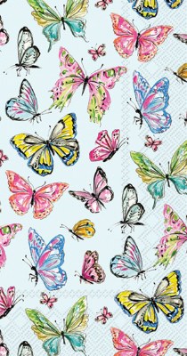 8" x 4" Multicolor Butterfly Medley Guest Towels