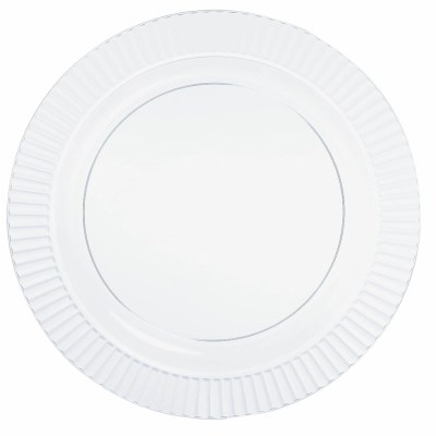 Pack of 32 Clear 8" Round Plastic Plates