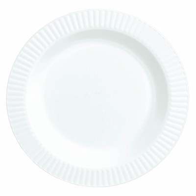 Pack of 32 White 8" Round Plastic Plates