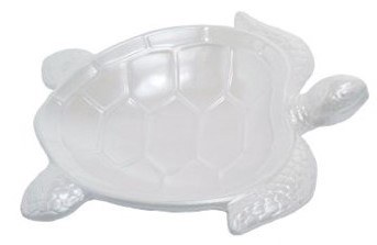 7" White Ceramic Turtle Dish