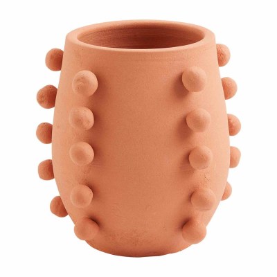 7" Terracotta Vase With Dots by Mud Pie