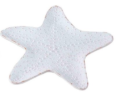 14" White Ceramic Starfish Platter by Mud Pie