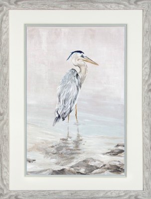 47" x 35" Heron Beauty 1 Framed Print Under Glass