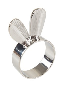 Silver Bunny Ears Napkin Ring