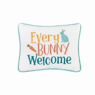 9" x 12" "Every Bunny Welcome" Decorative Easter Pillow