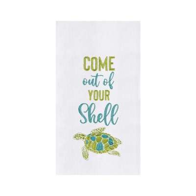 27" x 18" "Come Out of Your Shell" Turtle Flour Sack Kitchen Towel
