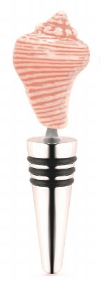 5" Pink Sea Shell Bottle Topper