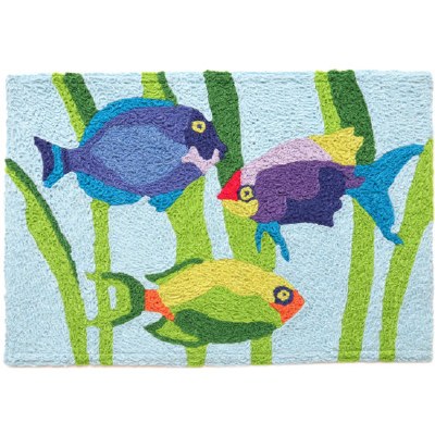 20" x 30" Multicolor Tropical Fish Rug