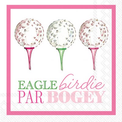 5" Square "Eagle, Birdie, Par, Bogey" Beverage Napkins