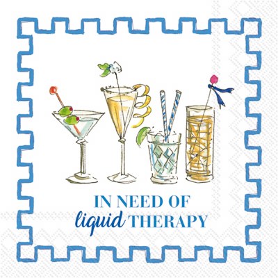 5" Square Liquid Therapy Beverage Napkins