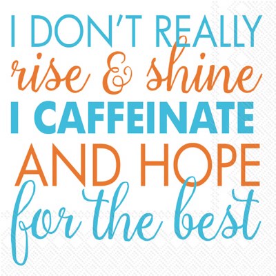 5" Square "Rise & Shine" Beverage Napkins