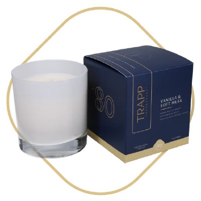 7 Oz Vanilla & Soft Musk Fragrance Glass Candle