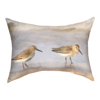 13" x 18" Two Shorebirds Decorative Indoor/Outdoor Pillow