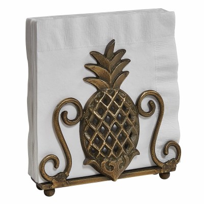 6" Distressed Bronze Upright Pineapple Lunch Napkin Holder