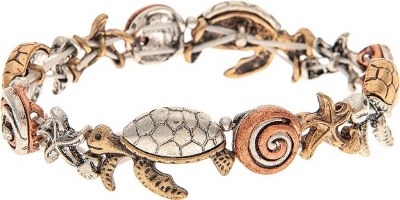 Triple Tone Turtle Bracelet