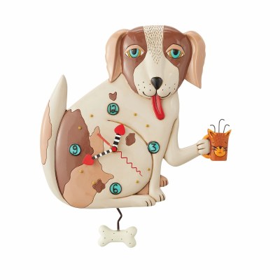 13" x 12" No Bones (Dog) Wall Clock