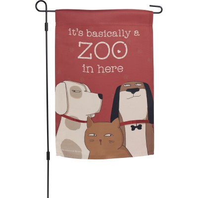 12" x 18" "It's Basically a Zoo in Here" Mini Garden Flag