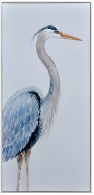 54" x 26" Blue Heron 1 Framed Canvas