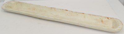 6" x 39" Large White Skinny Wood Bowl