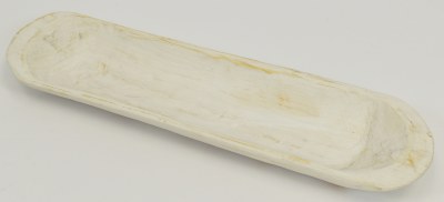 6" x 20" Medium White Skinny Wood Bowl