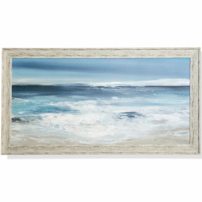 29" x 55" Blue Waves Sky Gel Framed Print