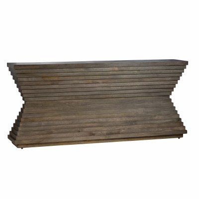 80" Gray Stairs Wood Console Table