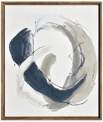 27" x 24" Blue on the Bottom of the Circle Framed Canvas