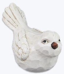 5" White Bird With Head Forward