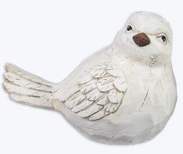 5" White Bird With Head Turned to the Right
