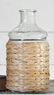 7.5" Clear Glass Woven Wrap Vase