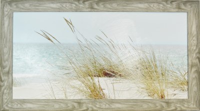 30" x 54" Sea Oats Coastal Photo in a Gray Wash Frame