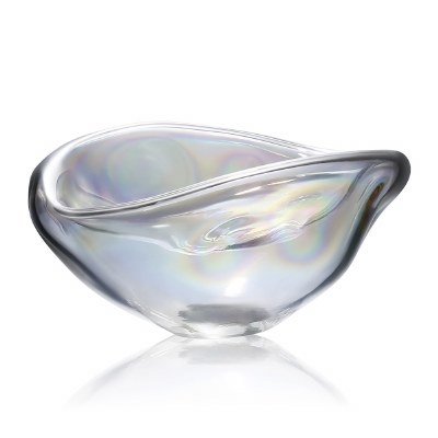12" Clear Double Wall Glass Bowl