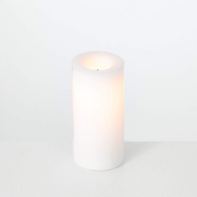 3" x 6" White Outdoor LED Pillar Candle