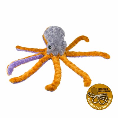14" Multicolor Octopus With a Squeaker Dog Toy